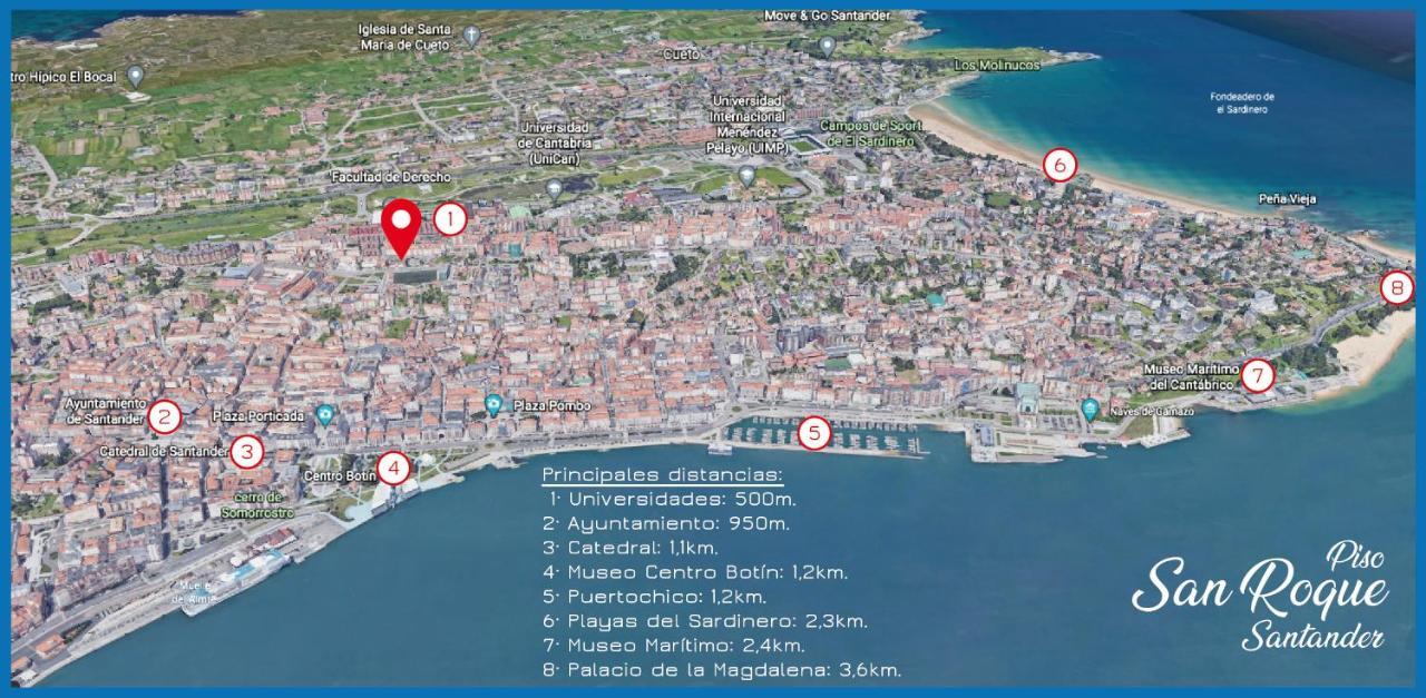 Appartamento Piso San Roque 3 Hab Cerca Del Centro Y Universidad Santander Esterno foto